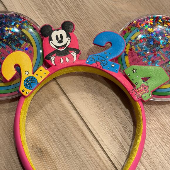 Disney Mickey Mouse Bubble Wand & 2024 Mickey Ear Headband Kids Toy Souvenir - Picture 7 of 7